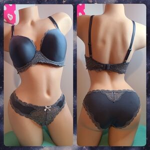 Y2K VS Dream Angels Smooth Lace Bra/ Panty Set Size 34E/Lg